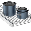 OCG Pull Out Cabinet Organizer (15" W x 21" D), Pull out Drawers, Cabinet Pull Out Shelves for Base Cabinet Organization in Kitchen Bathroom Pantry, Bottom Mount, Chrome Finish