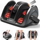 FSA HSA Eligible Shiatsu Foot Massager with Heat, 3-Heating for Circulation and Pain Relief, Deep Kneading Rolling for Calf-Leg-Arm Relaxation, Plantar Fasciitis, Neuropathy (Deep Gray)