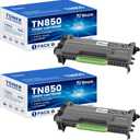TN850 TN-850 High Yield Toner Cartridge Replacement for Brother TN850 TN 850 TN850BK Toner HL-L6200DW MFC-L5850DW MFC-L5900DW MFC-L5700DW Printer Ink (TN8502PK, Black)