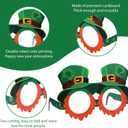Sumind 24 Pieces St. Patrick's Day Accessories Eyeglasses, Green Lucky Irish Shamrock Leprechaun Paper Glasses Frame Favors Photo Booth Props Decoration for St. Patrick's Day Party Favors Supplies