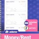 Adams SC1152PK Money Receipt Book,Spiral,2-Part,7-5/8-Inch x11-Inch (Pack of 5)
