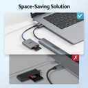 Acer SD Card Reader USB C, Dual Slots Type C to Memory Card Reader, Aluminum Micro SD Card Camera Adapter for MicroSD, SDHC, SDXC, Compatible with iPhone16/15, MacBook, iPad Pro, Android, Laptop (Grey)