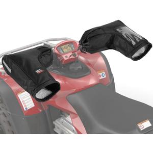 KEMIMOTO ATV Gloves, Touch-Friendly Bag/Front Wind-Breaking Guard Motorcycle Snowmobile Handlebar Mittens Compatible with Sportsman Scrambler FourTrax Grizzly Snowmobile Bicycle (Black)