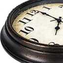 Wall Clock Battery Operated Silent Vintage Wall Clocks for Living Room 16 Inch Bronze, Large