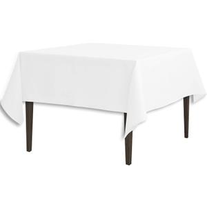 Polyester Square 70"x70" Tablecloth White - Wrinkle-Resistant & Durable Table Cover for Events