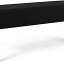 WOMACO Dining Room Bench Covers Stretch Spandex Upholstered Bench Seat Cushion Slipcovers for Kitchen Dining Bench Seat Protector (Black, Large)