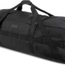 Fitdom 106L 45" Heavy Duty Extra Large Duffle with Upgrade Zipper, Durable & Water Resistant. Perfect as Camping Bag Travel Storage Tent Storage Sports Equipment Bag For Coaches & More (Black)