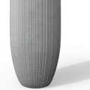 Kante 24 Inch Tall Round Concrete Planter, Large Indoor Outdoor Plant Pots with Drainage Hole and Rubber Plug, Modern Decorative Garden Pots for Home Patio Porch, Textured Natural Concrete