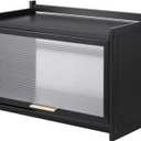 Wall Cabinet, Medicine Cabinet, Metal Cabinet with Large Capacity, Matches Variety of Decors (53 * 27 * 35cm,Black)