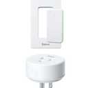 Remote Control Outlet Plug Switch, Buckle Design & Removable Wireless Light Switch, No Wiring Needed, 300 ft, 15A/1500W, Programmable, for Household Appliances