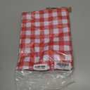 sancua Checkered Vinyl Rectangle Tablecloth - 54 x 78 Inch - 100% Waterproof Oil Proof Spill Proof PVC Table Cloth, Wipe Clean Table Cover for Dining Tables, Buffet Parties and Camping, Red and White