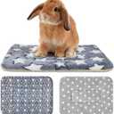 Pack of 3 Guinea Pig Bed Soft Rabbit Bedding Cage Liner Warm Bunny Mats Pee Pads Fleece Blanket Plush Hamster Sleep Beds Ferret Squirrel Hedgehog Rat