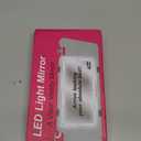 Car Sun Visor Vanity Mirror with Lights, Rechargeable Car Makeup Mirror Accessories, Birthday Gifts for Women Girl, 3 Light Modes, Dimmable Touch Led Screen, Universal for Car Truck - Color Black