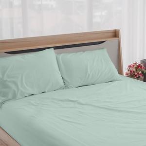 Simply Soft Sheet: Queen Sheet Set Ultra-Soft Luxury 90GSM Washed Microfiber Solid for Easy Care - Fits Mattresses up to 17 Inches - 4 Piece Set, Sage, Queen