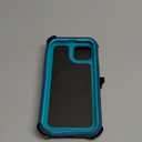 Magnetic Case for iPhone 13/14/15 with Belt Clip Holster, Heavy Duty Protection, Dark Green