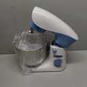 Stand Mixer, POWWA 6.5 QT 10 Speeds Tilt-Head Electric Stand Mixer, 3-In-1 Kitchen Mixer with Bowl, Dough Hook, Whisk and Beater, Food Mixer for Baking and Daily Use (White Blue)