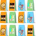 12 Pcs 6 7 Party Favor Bags - Six Seven Themed Paper Gift Bags for Kids Birthday Decorations, Basketball Fan Party Supplies with 6 7 Meme Prints
