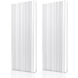 Flehomo Window Air Conditioner Side Panels with Double Layers, Adjustable Insulation AC Side Panel, Window Unit Replacement Screen, Fits Up to 17" x 10", White