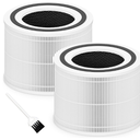 Core 300 Replacement Filter for LEVOIT Core 300, Core 300S and Core 300P Air Purifier, 3in1 H13 True HEPA Filter Replacement, Compared to Part # Core 300RF, 2 Pack, White