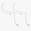 1 Pair Adjustable Straps Pearl Bra Straps Underwear Strings Invisible Non- Skid Bra Belt for Bra Tops Dress Accessories