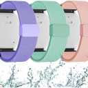 Splash-Proof Stretchy Nylon Watch Bands Compatible with Gizmo Watch 3 2 1/Gabb Watch 3e 3 2 1/SyncUP Watch 2 1/Cosmo JrTrack 5/AT&T amiGO Jr Watch 2 1, 20mm Replacement Strap with Magnetic Buckle Kids, Mint Green