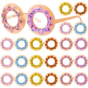 Copkim 12/20 Pairs Donut Sunglasses Donut Costume Glasses Novelty Glasses Girls Boy Party Favor Birthday Accessory Gift