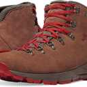 Danner Mountain 600 Waterproof Hiking Boots for Men - Lightweight, Durable Upper with Breathable Lining, Shock-Absorbing Footbed & Traction Outsole (8 Wide, Brown/Red)