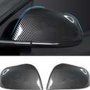 Model Y Side Mirror Cover, Mirror Cap 2 PCS Gloss Carbon Fiber Rearview Mirror Cover for Model Y (2021-2024)