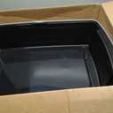 IRIS USA XX-Large High Sided Cat Litter Box, Scatter Shield, Black