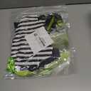 IDOPIP Kids Girls Halloween Costume Black and White Striped Costume Suit Clown Tutu Dress Headband Outfits for Photo Shoot (5-6 Years)