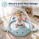 Baby Play Mat, Whale Tummy Time Mat with Toys, Baby Activity Gym for Infants 012 Months Sensory Floor Mat for Boys & Girls