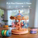 SUNLU PLA Plus Filament 1.75mm Wood 1KG, Neatly Wound 3D Printer Filament 1.75mm, PLA+ 1000g, Dimensional Accuracy +/- 0.02 mm, Fit Most FDM 3D Printers, 1kg Spool (2.2lbs), Oak Wood