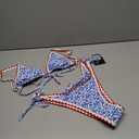 ZAFUL Women's Tie Back Padded High Cut Bralette Bikini Set Two Piece Swimsuit Size XL