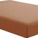 Sfoothome Mocha Fitted Sheet, 14 Inch Deep Pocket, Microfiber Sheets, Twin XL Size