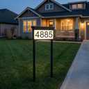 Solar House Numbers For Outside with Ground Stake - Solar Powered Waterproof LED Light for Outdoor House Number Sign