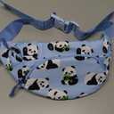 Choco Mocha Kids Fanny Pack for Girls, Toddler Belt Bag 2-4 4-6 Kid Waist Bag Outer for Little Girls age 6-9 8-12 Small Hip Pack (Blue Panda)