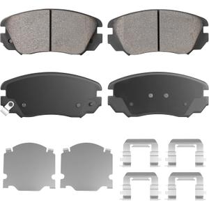 Front Ceramic Brake Pads Set for Chevy Impala 2014-2020, Equinox 10-17, Malibu 13-15, for GMC Terrain 10-17, for Buick Lacrosse 10-16, Cascada, Regal, for Cadillac ELR, 4PCS