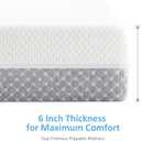 Dourxi Crib Mattress, Dual Sided Comfort Memory Foam Toddler Bed Mattress, Triple-Layer Breathable Premium Baby Mattress for Infant and Toddler w/Removable Outer Cover - White&Grey
