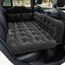 Uncle elk Car Air Mattress Bed - Inflatable Back Seat Air Mattress with Upgraded Wear-Resistant Pongee Bottom, Thick Camping Sleeping Pad with 2 Pillows & Air Pump, Fits Sedan/Truck/SUV, Black