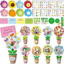 Fuutreo 24 Sets Flower Pot Crafts Kit Thankful Flower Picture Frame Make Your Own Foral Pots Picture Holder Craft Kit Spring for School Classroom DIY Gift Project Activity Graduation Supplies Decor