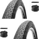 WHEELO 26 inch Cruiser Bike Tires Set: 2-Pack 26x2.125 Replacement Puncture-Resistant Bicycle Tires and Pair 26-inch Inner Tubes with Tire Levers for Beach Cruiser and Urban Commuting Bicycle
