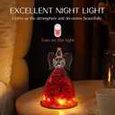 Agrul Mothers Day Flowers Gifts for Mom Women,Forever Real Roses in Angel Figurines,Mothers Day Roses Gifts for Grandma Wife/Red