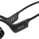 Bone Conduction Headphones, Open Ear Headphones Wireless Earphones, 32GB MP3, 8 Hours Playtime, Bluetooth 5.3, IP68 Waterproof Earphones for Running and Fitness Workout - Black