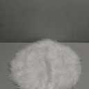 OKAYDA 18" x 18" Round Faux Sheepskin Chair Cover Seat Cushion Pad Super Fluffy Soft Fur Rug for Vanity Chair, Car Seat, Sofa, Living Room, Office (White)