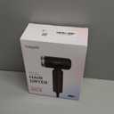 Dual Voltage Travel Hair Dryer, Mini Ionic Hair Dryers with Magnetic Curly Diffuser, 1500W High-Speed Fast Drying, Lightweight Compact Portable Blow Dryer, Gift Women, Quiet, European 100-240V (Black)