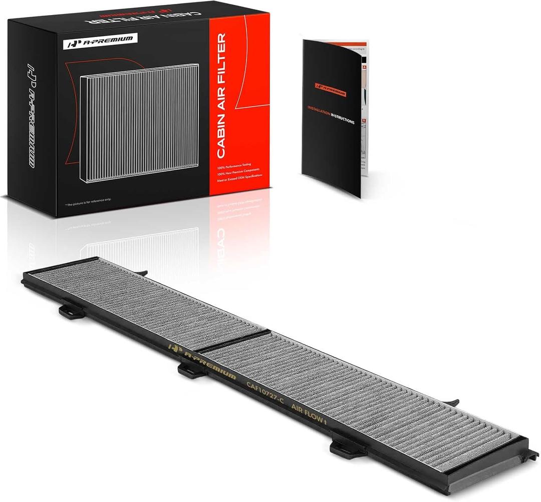 A-Premium Cabin Air Filter w/Activated Carbon Compatible with BMW 323i, 325i, 325xi, 328i, 328i xDrive, 328xi, 330i, 330xi, 335d, 335i, 335is, 335xi, X1, 1 Series M, 128i, 135i, 135is