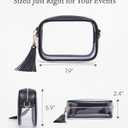 Yarnic Clear Bag Stadium Approved PVC Transparent Crossbody Purse for Concert Sports Event Small Women Cross Body Bags