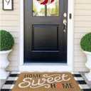AAZZKANG Brown Doormat Large 36"x24" Outdoor Indoor Home Sweet Home Welcome Mat with Non Slip Rubber Backing Easy to Clean Front Entrance Mats