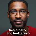 BLS Businessman Rectangular Reading Glasses - Professional Durable Readers - Blue-Light Blocking Lenses