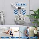 16 Inch Angled Shower Grab Bar White, Munzong 2 Pack Anti Slip Bathroom Grab Bar, Knurled Bathroom Balance Bar,Safety Hand Rail Support Handicap Elderly Injury Senior Assist Bath Handle-1.25 Tube